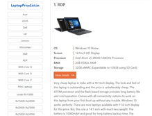 Tablet Screenshot of laptoppricelist.in